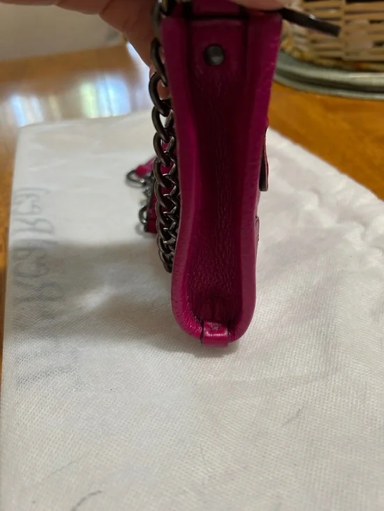 Coach Hot Pink Pebbled Leather Crossbody Bag - Picture 6 of 6